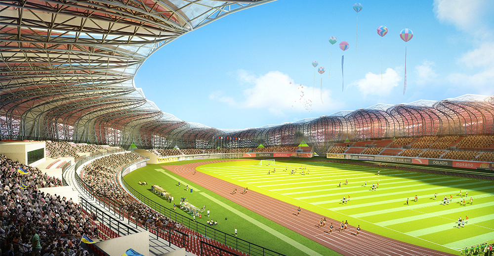 16龍山體育中心效果圖